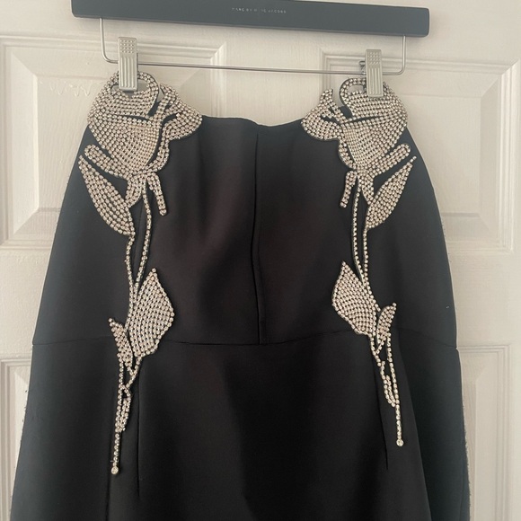 Oscars Lady Embellished Maxi Dress - Black- Fashionova 3XL- SIlver Rose Detail - Picture 6 of 8